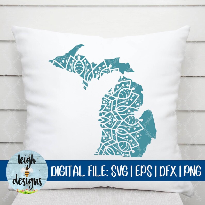 Download Michigan Mandala SVG Michigan DFX EPS Cut File | Etsy