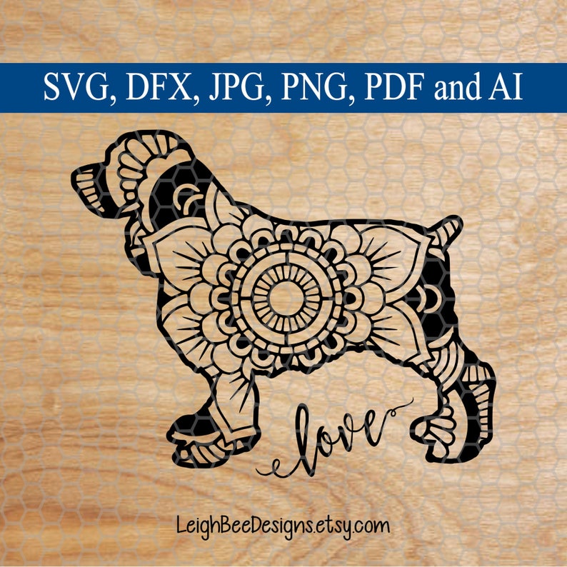 Download Clip Art Mandala Mandala Svg Springer Spaniel Mandala Svg Commercial Use Svg Dog Mandala Cut File English Springer Spaniel Svg Dog Svg Art Collectibles