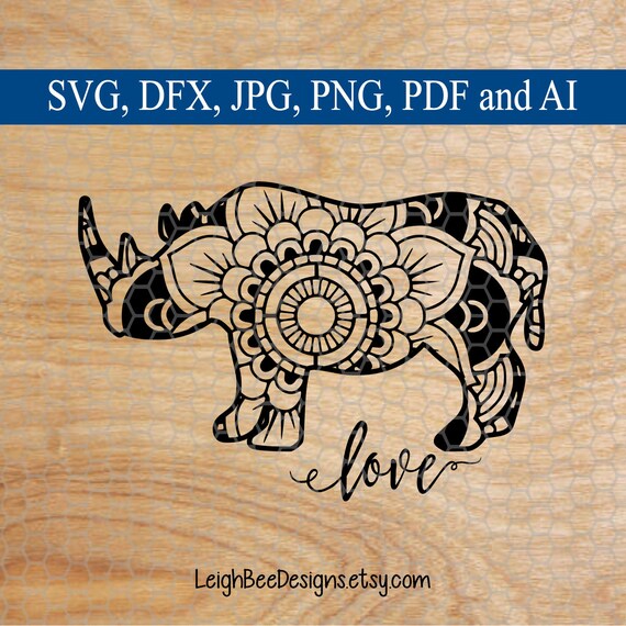 Download Rhino Svg Rhino Mandala Svg Mandala Svg Mandala Mandala Etsy PSD Mockup Templates