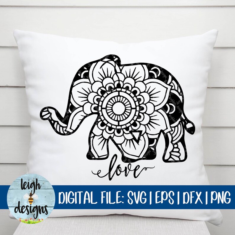 Download Clip Art Cut File Elephant Mandala Svg Mandala Mandala Svg Svg Mandala Commercial Use Svg Elephant Svg Animal Svg Art Collectibles