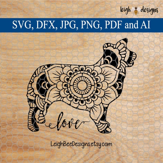 Download Border Collie Svg Border Collie Mandala Svg Mandala Dog Etsy
