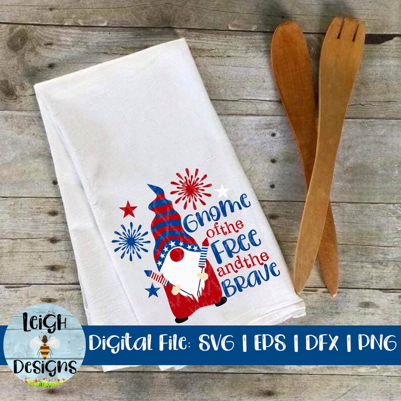 Download 4th of July Gnome of the Free and the Brave SVG Cut File ...
