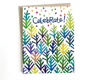 Celebrate Confetti Notecard - Blank Inside