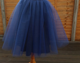 THE SWAN LADY Tea Length Tulle Skirt/ Tutu Skirt