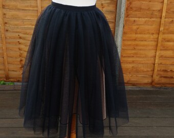 THE SWAN LADY Tea Length Tulle Skirt/ Tutu Skirt