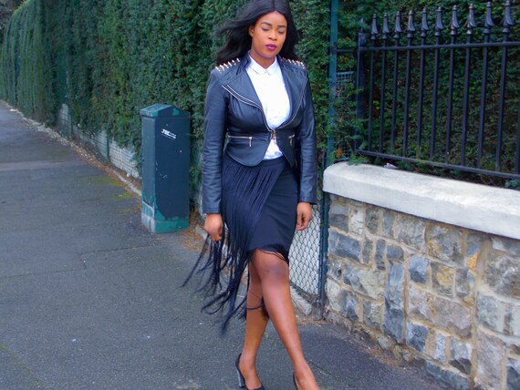 ROSIE Layered Fringe Skirt Etsy