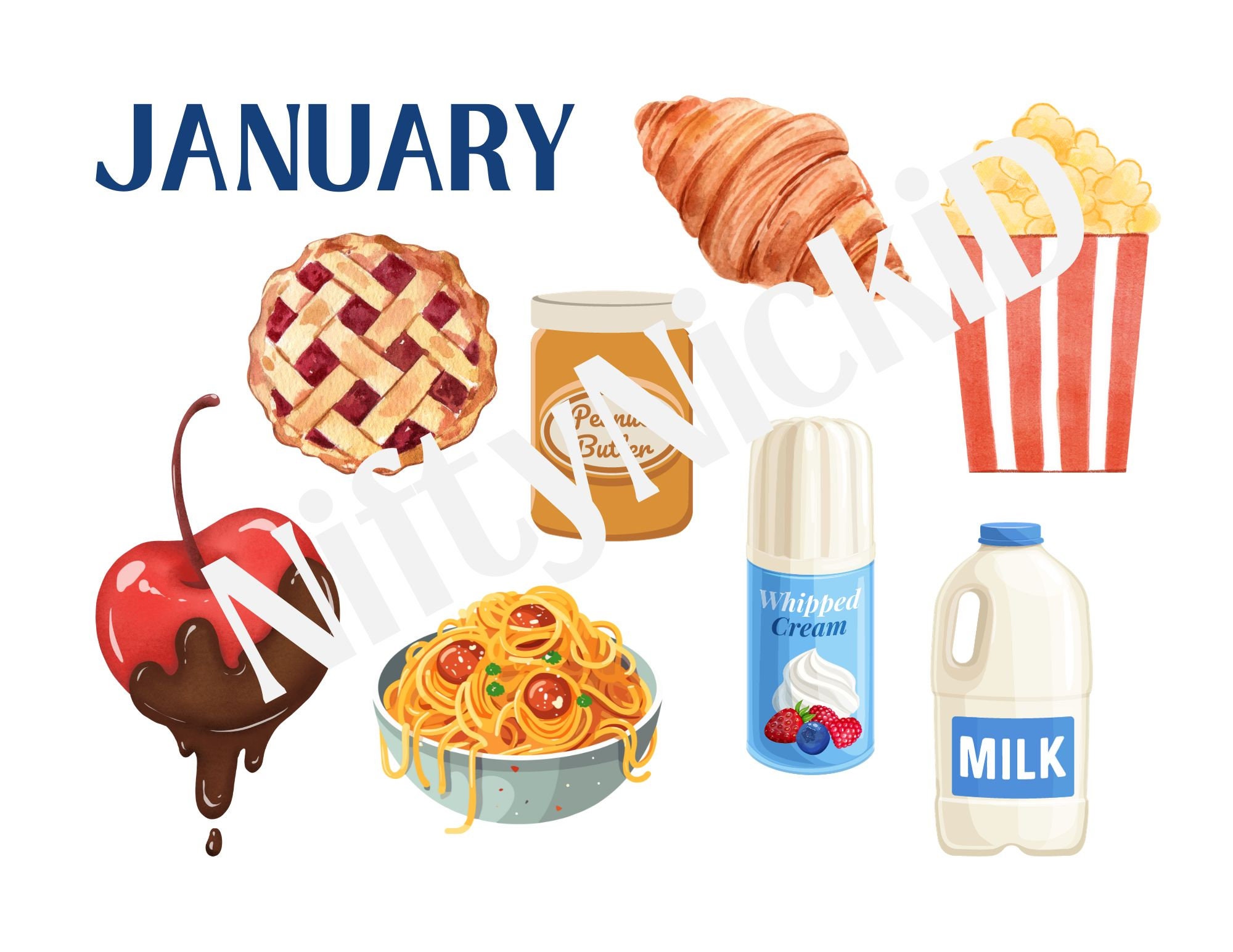 2024 Foodie Calendar School Office Food Lovers National Etsy