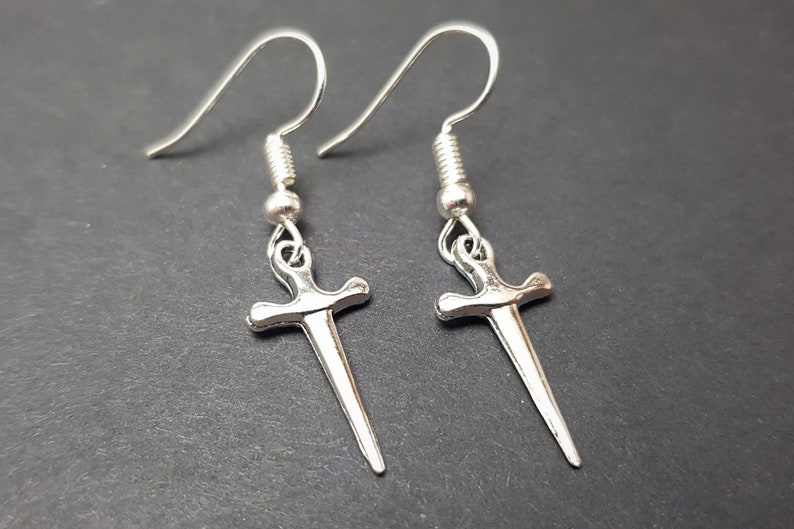 SilverBronze Selection Victorian Gothic Occult Dagger Earrings
