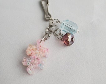 Pastel Bead Resin Keychain