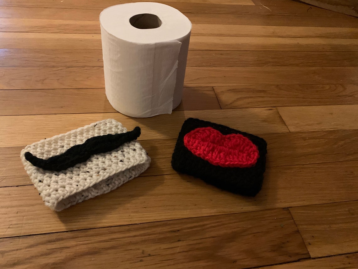 Toilet Paper Cozy Mustache Toilet Paper Cozy Lip Toilet Etsy
