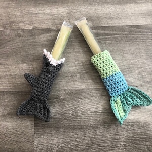 mermaid popsicle holder, shark popsicle holder, freeze pop holder, keep your hands warm, freeze pop cozy, summer gift, end of school year