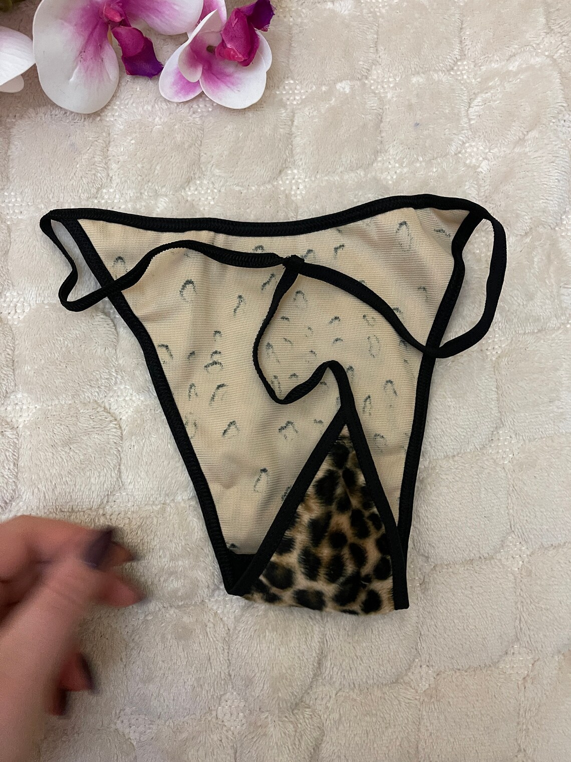 Garda leopard print faux fur Panties women size M Etsy