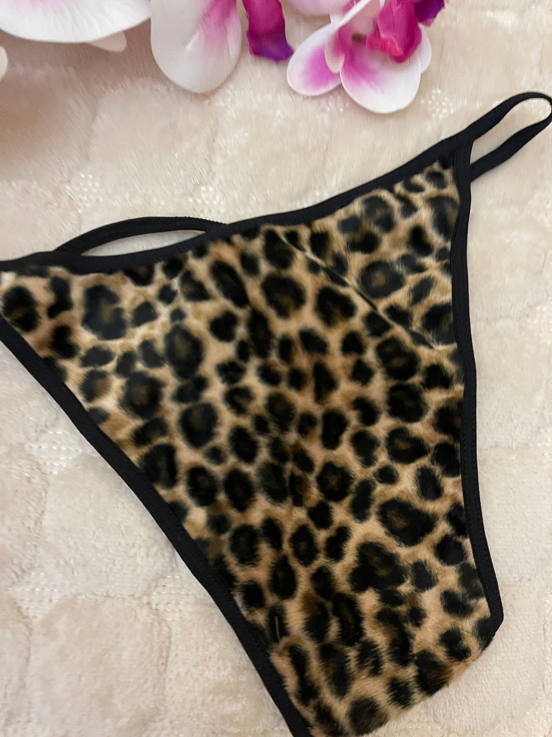 Garda leopard print faux fur Panties women size M Etsy
