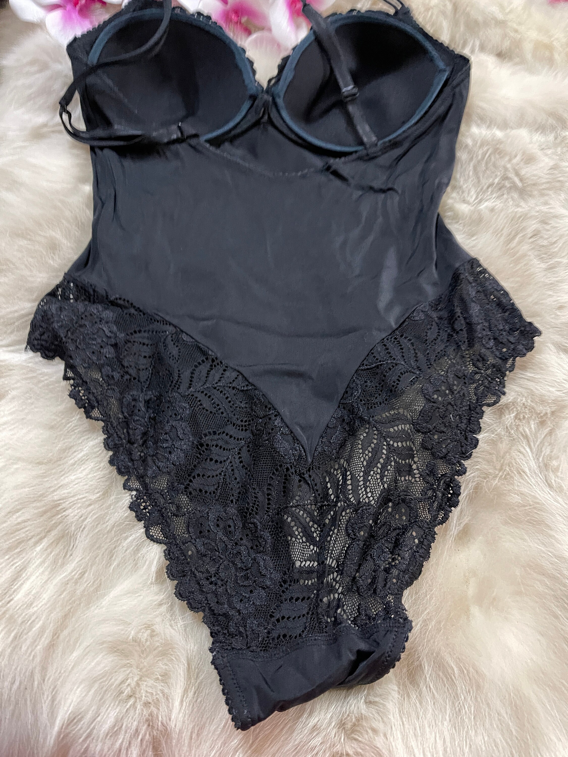 Unbranded black hard cups Bodysuit shapewear padded Etsy