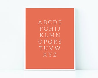 Colorful Alphabet Wall Print | Printable Kid's Wall Art | Nursery Wall Print | Nursery Wall Decor | Children's Room | Downloadable Sign