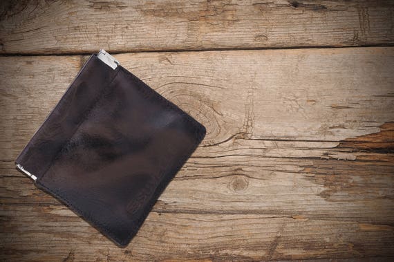 Suvelle Mens Genuine Leather Facile Squeeze Coin Pouch Change Purse Holder Wallet WS616