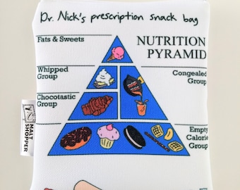 The Simpsons Reusable Snack Bag - Dr. Nick's Nutrition Pyramid Prescription Snack Bag