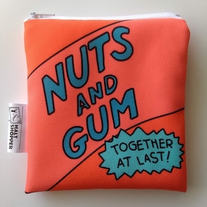 The Simpsons Reusable Snack Bag Zipper Pouch - Homer Simpson's Nuts and Gum - Eco-Friendly Bag Geek Gift