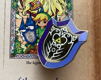 Legend of Zelda - Pin de esmalte duro con escudo de espejo de Wind Waker