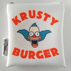 The Simpsons Reusable Snack Bag Zipper Pouch - Krusty Burger