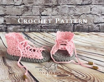 Baby Gladiator Sandals - Instant Download PDF CROCHET PATTERN