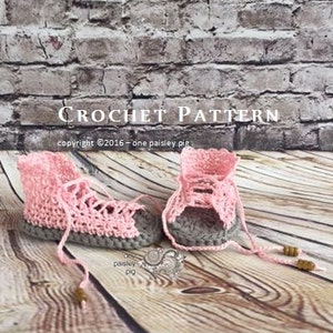 Baby Gladiator Sandals - Instant Download PDF CROCHET PATTERN