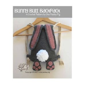 Bunny Butt Backpack Instant Download PDF CROCHET PATTERN image 1