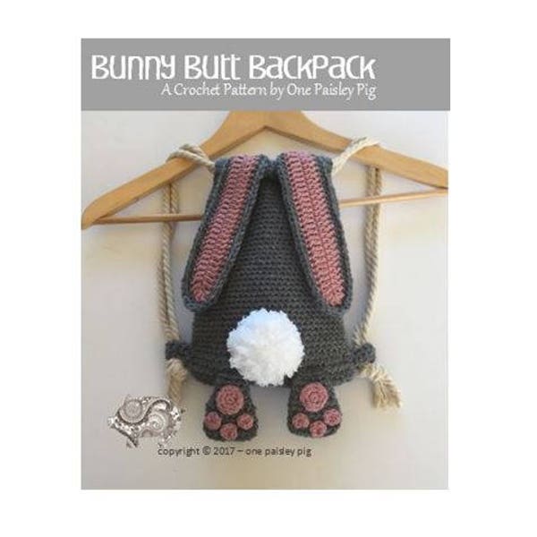 Bunny Butt Backpack - Instant Download PDF CROCHET PATTERN