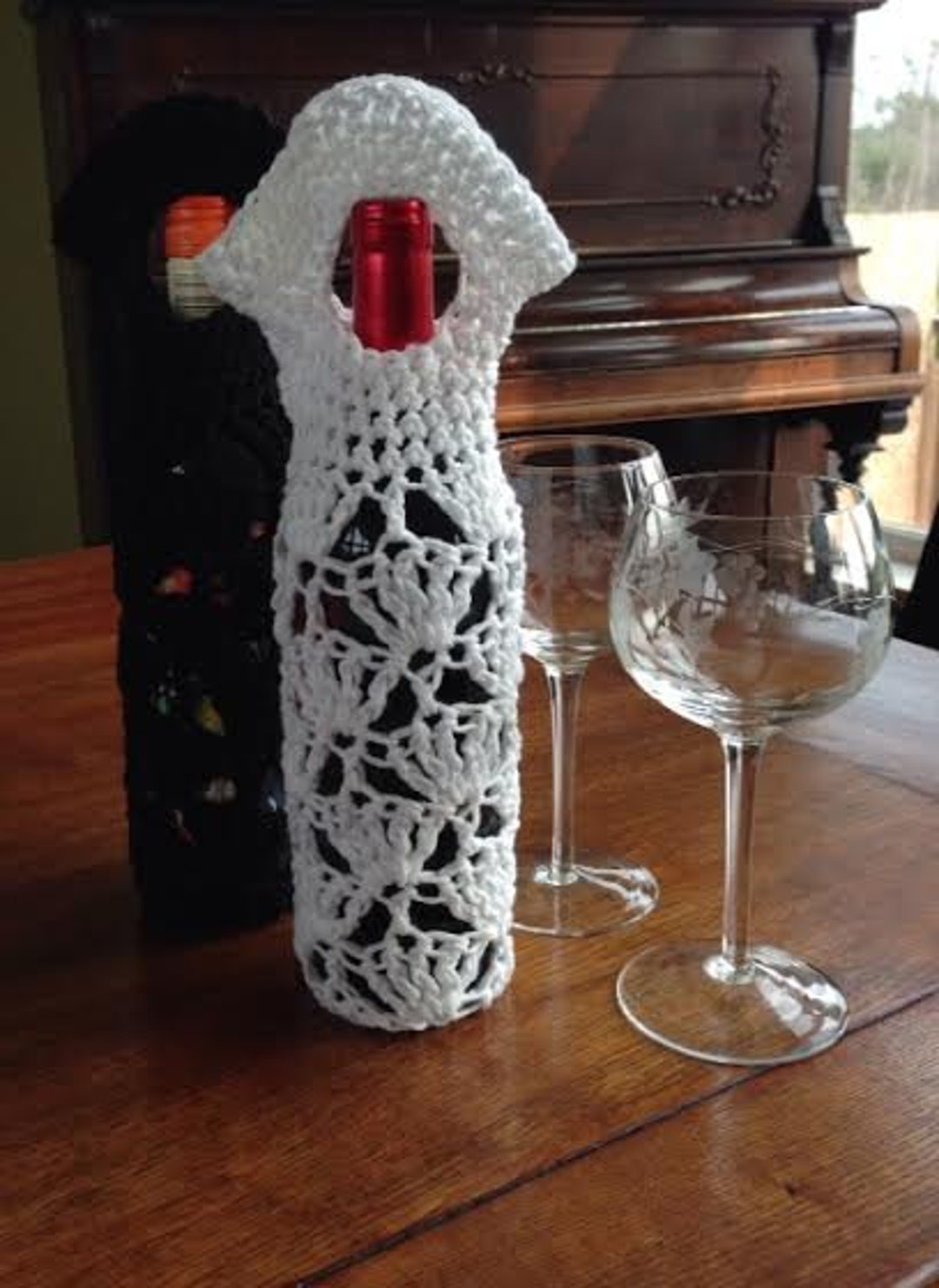 PDF Pattern - Crochet Wine Gift Bag / Tote - Etsy