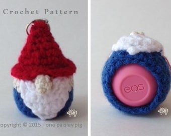 Garden Gnome eos Lip Balm Holder - PDF CROCHET PATTERN