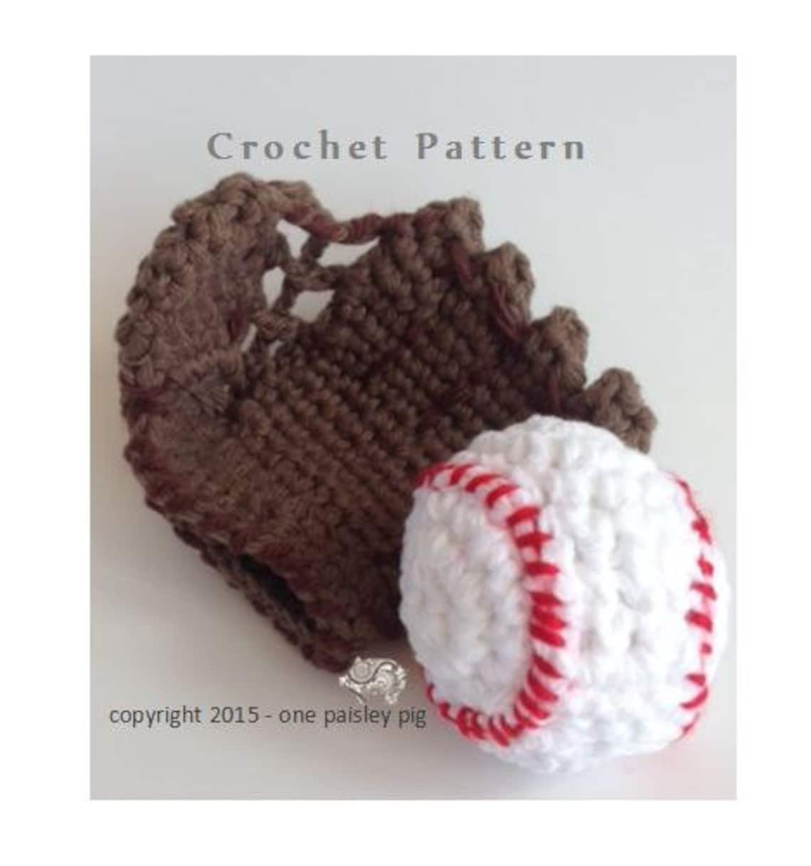 Baby's First Baseball & Glove PDF CROCHET PATTERN Etsy
