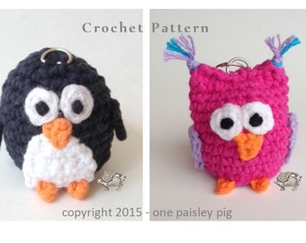 Owl & Penguin eos Lip Balm Holders - 2 PDF CROCHET PATTERNS