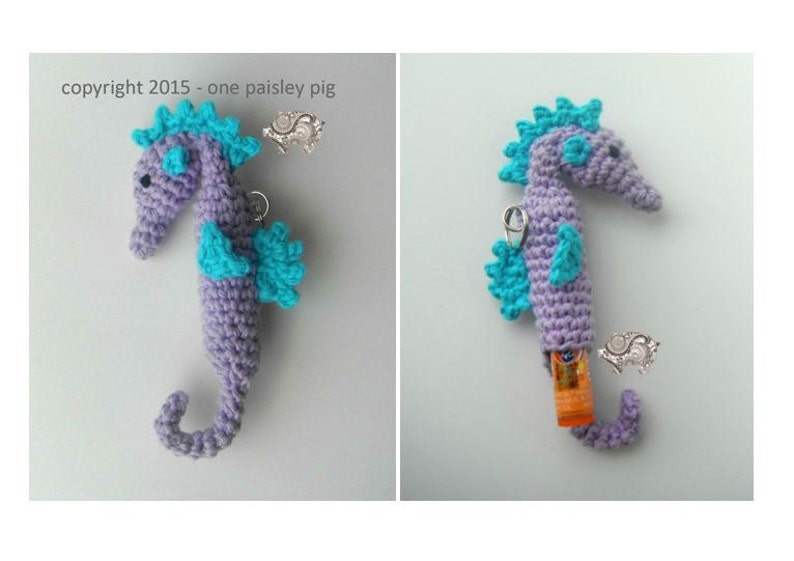 Seahorse Lip Balm Holder PDF CROCHET PATTERN image 1