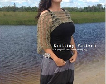 Sonoma Sunset Knit Shrug / Cropped Sweater - PDF KNITTING PATTERN