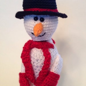 Snowman Wine Bottle Cover / Gift Bag PDF CROCHET PATTERN image 2