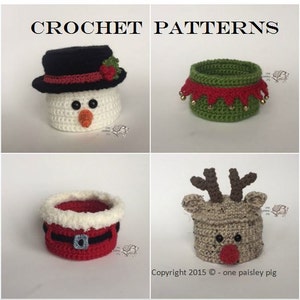 CROCHET PATTERNS - Christmas Basket / Bowl Collection - Instant PDF Download