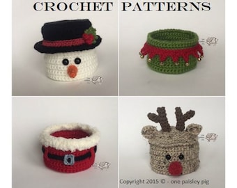 CROCHET PATTERNS - Christmas Basket / Bowl Collection - Instant PDF Download