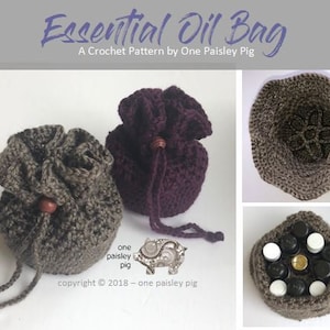 Essential Oil Bag - PDF CROCHET PATTERN Instant Download