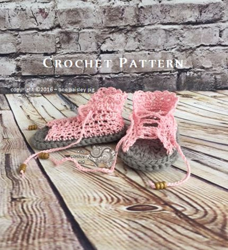 Baby Gladiator Sandals Instant Download PDF CROCHET PATTERN image 4