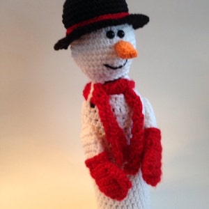 Snowman Wine Bottle Cover / Gift Bag PDF CROCHET PATTERN image 4