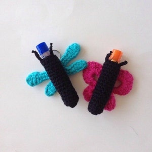 Dragonfly & Butterfly Lip Balm Holders PDF CROCHET PATTERNS image 2