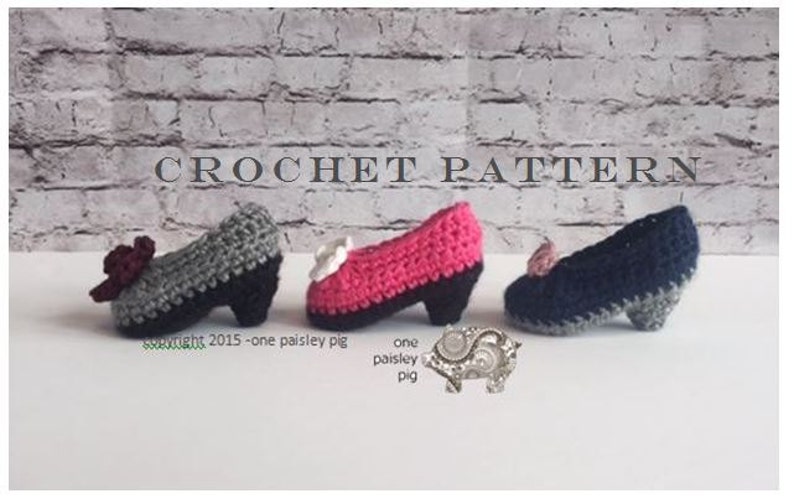 Pint Size Pumps / Baby High Heels Baby Booties PDF CROCHET PATTERN image 5