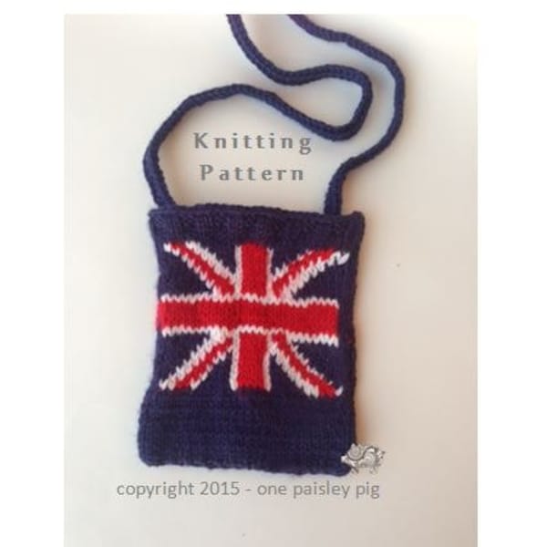 London Calling - Pochette à bandoulière, Union Jack - PATRON TRICOT