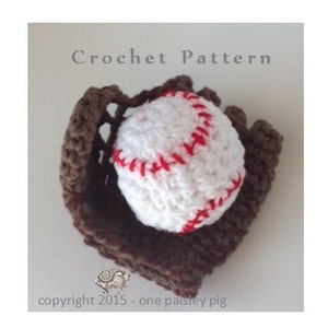 Baby's First Baseball & Glove - PDF CROCHET  PATTERN