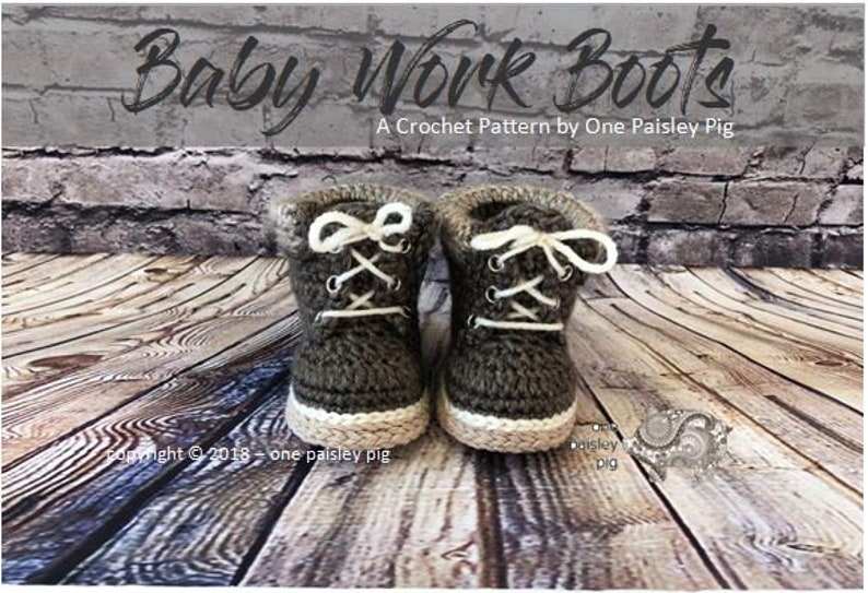 Baby Work Boots PDF CROCHET PATTERN image 5