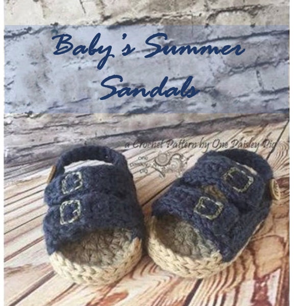 PDF CROCHET PATTERN - Summer Baby Sandals