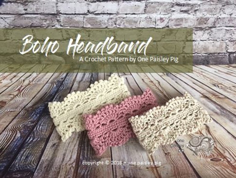 Boho Crochet Headband Pattern Instant Download PDF CROCHET PATTERN image 4