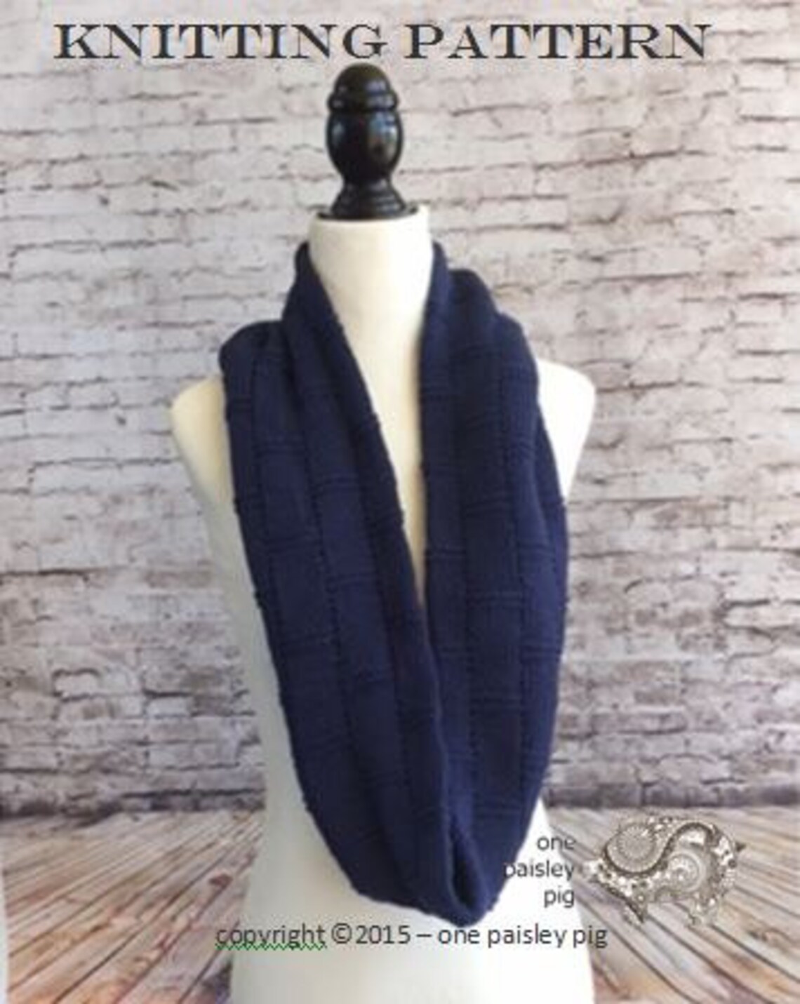 Woven Basket Cowl / Infinity Scarf - PDF KNITTING PATTERN - Etsy