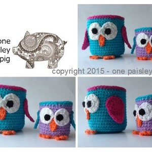 Crochet Owl Baskets - PDF CROCHET PATTERN