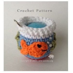EOS Lip Balm Holder - Fish Bowl - Instant Download CROCHET PATTERN